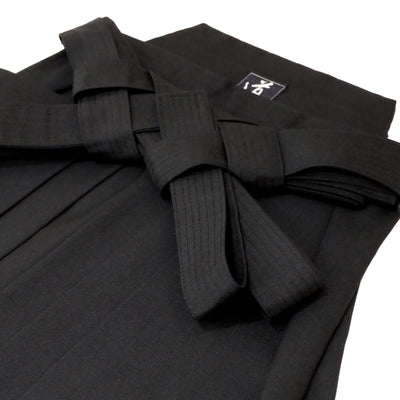 Light Weight Aikido Hakama - Polyester/Linen (Black)