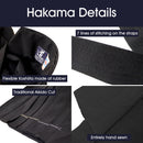Aikido Hakama - Flexible Koshiita, 7 lines of stitching