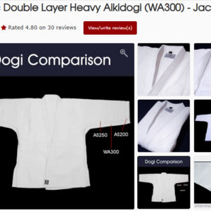[Produit Custom] Veste WA300 taille 6 (avec logo Aikikai)