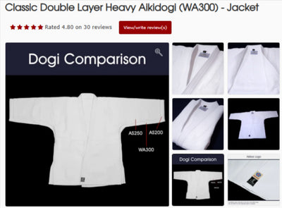 [Produit Custom] Veste WA300 taille 6 (avec logo Aikikai)