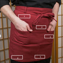 [Custom Embroidery Apron] Elizabeth : horizontal, white, katakana, position 1