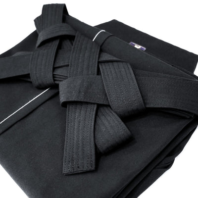 Hand Sewn High End Aikido Tetron Hakama (Black)