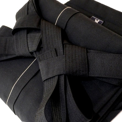 Polyester/Linen Quick Drying Aikido Hakama (Black)