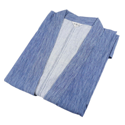 Samue Deluxe Chijimi en coton, Bleu - Veste