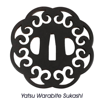 Minosaka Tsuba Yatsu Warabite Sukashi 