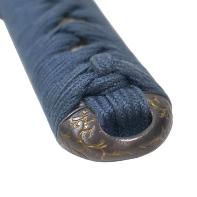 fuchi/kashira avec incrustation dorée